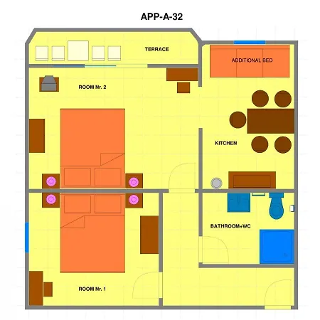 Apartament In With Sea View, Balcony, Air Conditioning, Wifi 4623-6